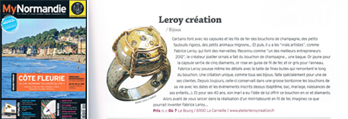 Decouvrez l'article de presse de Joaillier Fabrice Leroy dans My Normandie 2013